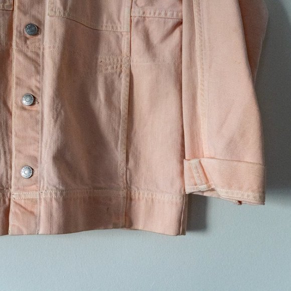 Madewell Bright Pink Denim Jacket Small - Picture 3 of 3